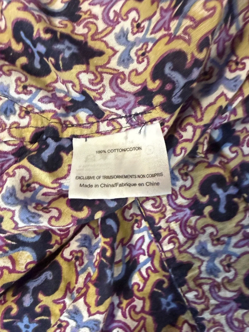 Tory Burch Dynasty Purple Printed Tunic Blouse